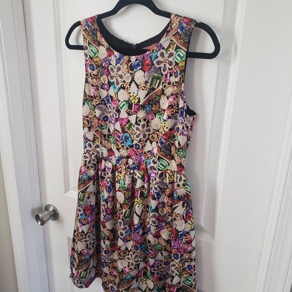 I. Madeline Women's Sleeveless Jewel Print Mini Dress Size Small - Picture 4 of 7